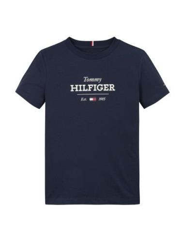 Monotype 1985 Reg Tee Ss Tops T-shirts Short-sleeved Navy Tommy Hilfig...