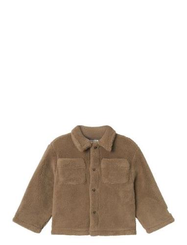 Nmmneran Teddy Overshirt Ohut Takki Kuoritakki Brown Name It