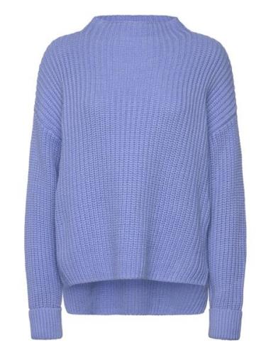 Slfselma Ls Knit Pullover Noos Tops Knitwear Jumpers Blue Selected Fem...