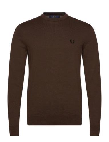 Classic C/N Jumper Tops Knitwear Round Necks Brown Fred Perry