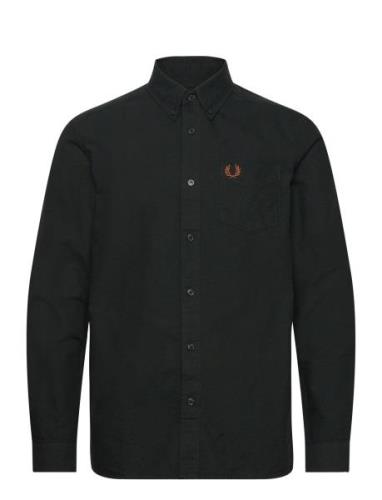 Oxford Shirt Tops Shirts Casual Khaki Green Fred Perry