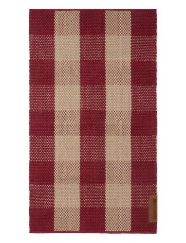 Checked Jute Rug Home Textiles Rugs & Carpets Cotton Rugs & Rag Rugs R...