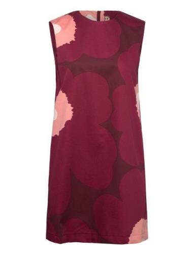 Siluetti Unikko Lyhyt Mekko Burgundy Marimekko