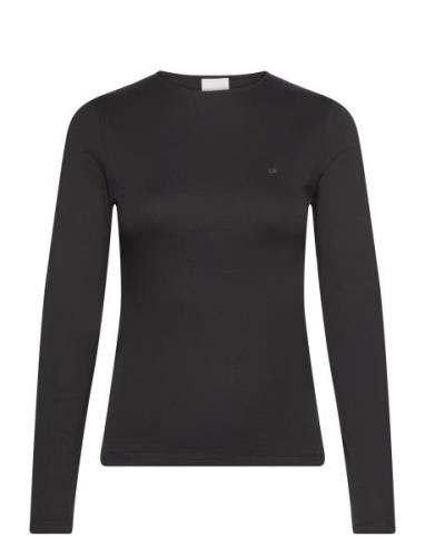 Liquid Touch C-Nk Top Ls Tops T-shirts & Tops Long-sleeved Black Calvi...