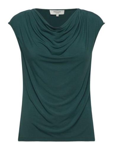 Viscose T-Shirt Tops T-shirts & Tops Sleeveless Green Rosemunde