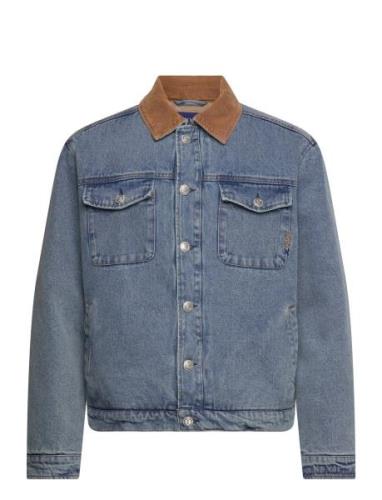 Cord Collar Indigo Teddy Jacket Farkkutakki Denimtakki Blue Scotch & S...