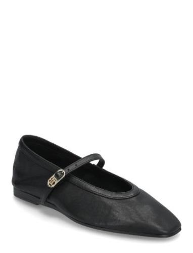 Ballerina Maryjane Soft Leather Ballerinat Black Tommy Hilfiger