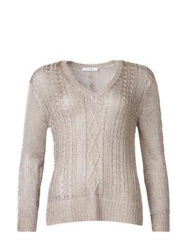 Viscose-Blend Knit, Krause Tops Knitwear Jumpers Gold Ivo Nikkolo