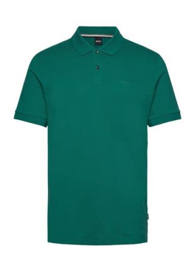 Pallas Tops Polos Short-sleeved Green BOSS