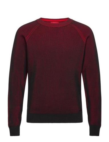 Squizzo Tops Knitwear Round Necks Red HUGO