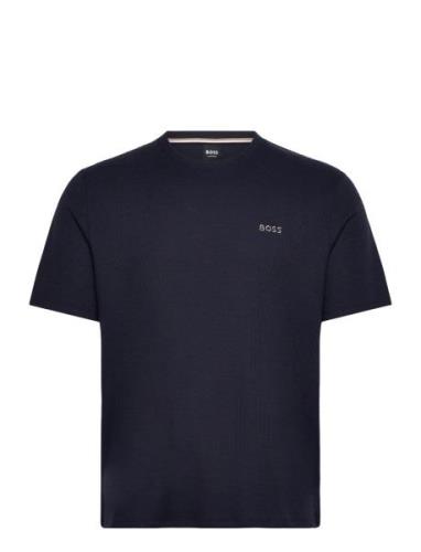 Waffle T-Shirt Tops T-shirts Short-sleeved Navy BOSS