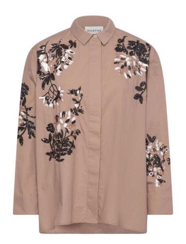 Singus Tops Shirts Long-sleeved Beige Munthe