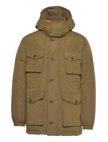 D2. Down Parka Parka Takki Khaki Green GANT