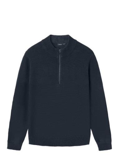 Nlmnurjos Ls Half Zip Knit Tops Knitwear Pullovers Navy LMTD