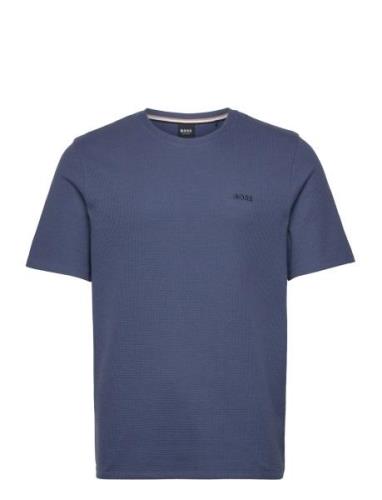 Waffle T-Shirt Tops T-shirts Short-sleeved Navy BOSS