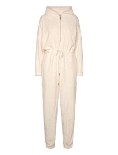 Fleece Sie Pyjama Cream Hunkemöller